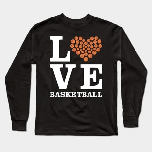 Love Basketball - Heart by Balls Long Sleeve T-Shirt